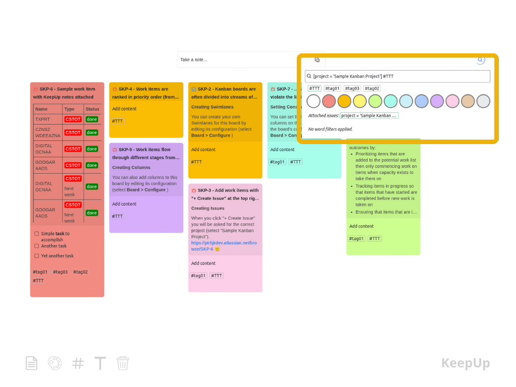 Organize your private board