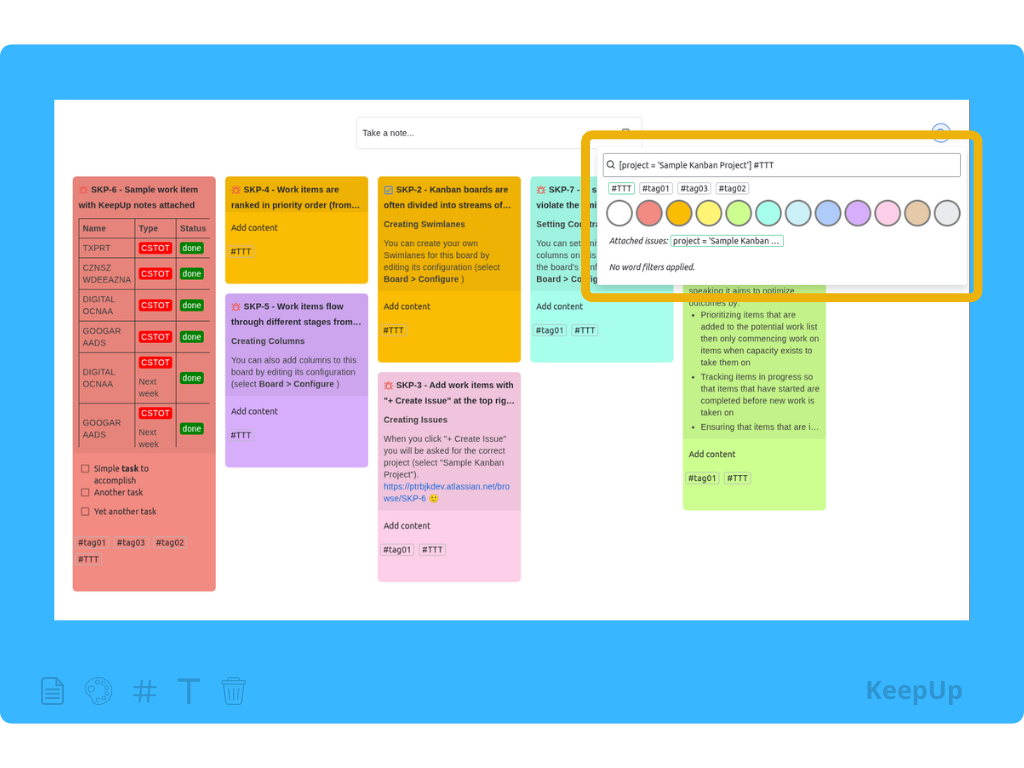 Organize your private board
